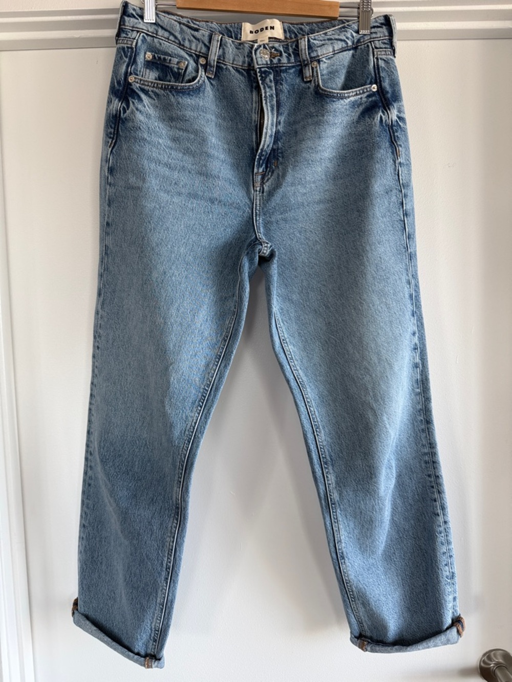 Boden Light Wash Straight Leg Jeans - Light Blue